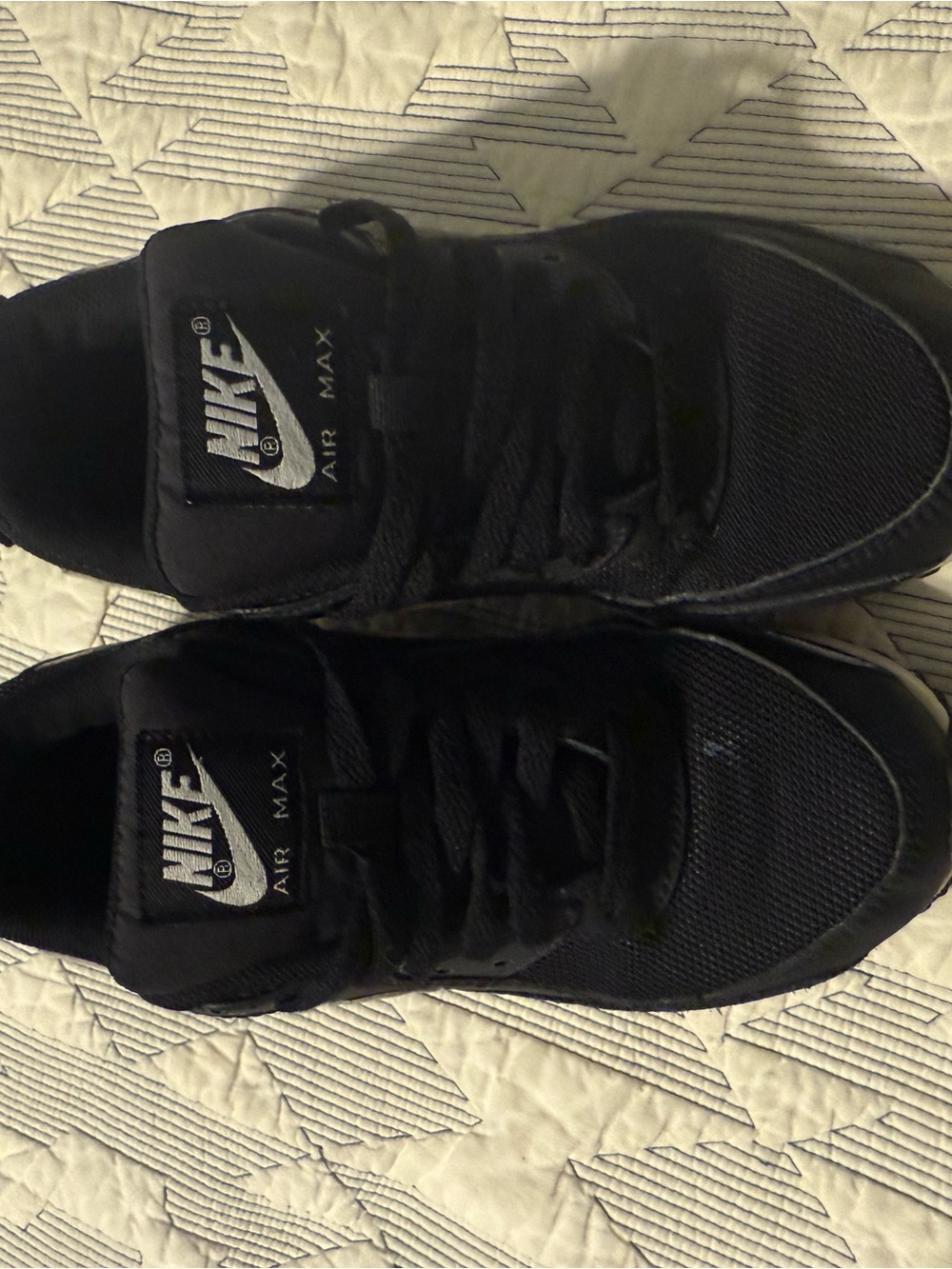 Nike Black and White Air Max Sneakers - Picture 7 of 8